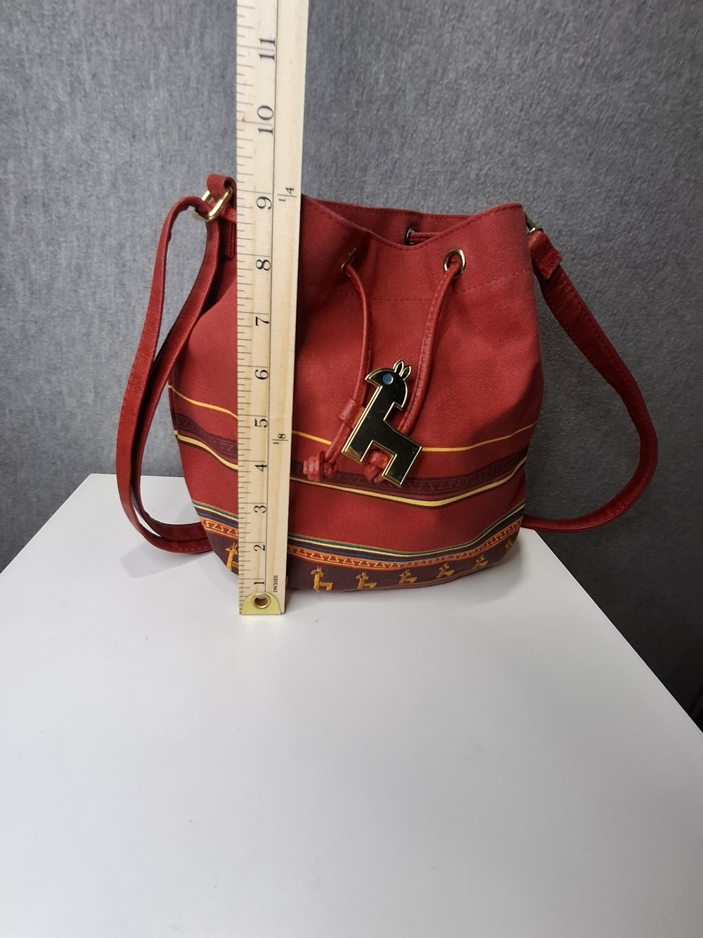 Limited Edition Loungefly Red Canvas Emperor's New Groove Bucket Bag - Picture 9 of 12